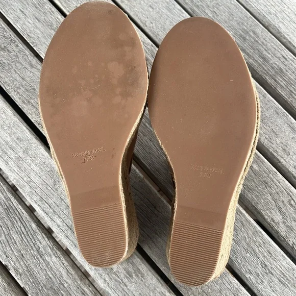 🏖️ STEVE MADDEN Beige Goring Wedge Slip On Leather Rise Shoes Women’s … - Picture 12 of 14